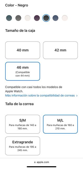 Correa oficial Apple Watch series 10 sin abrir.