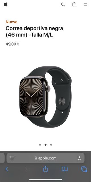 Correa oficial Apple Watch series 10 sin abrir.