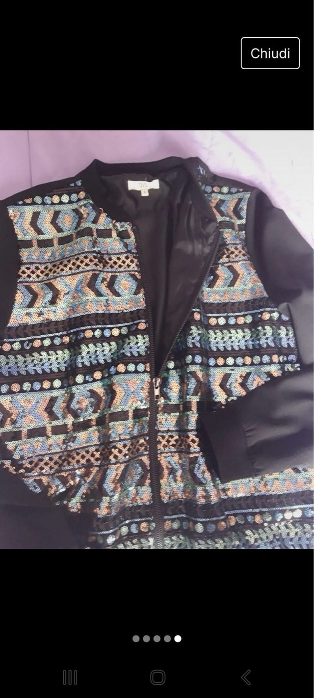 Felpa/ giacchetta con pailletes vintage