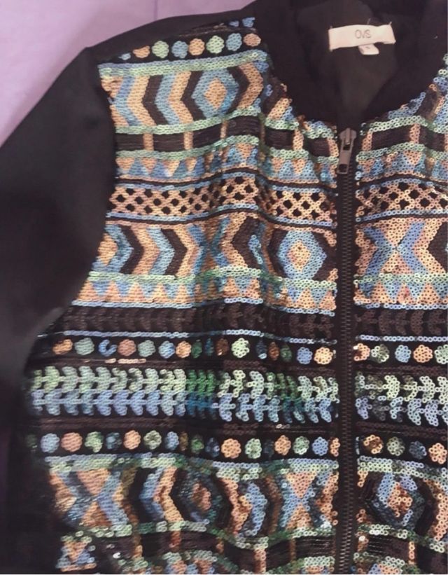 Felpa/ giacchetta con pailletes vintage