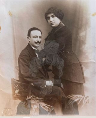 FOTOGRAFÍA ANTIGUA DE PAREJA SIGLO XIX. BARCELONA
