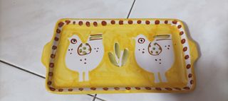 Set 4 tazzine+ vassoio in ceramica vietrese