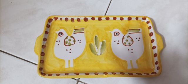 Set 4 tazzine+ vassoio in ceramica vietrese