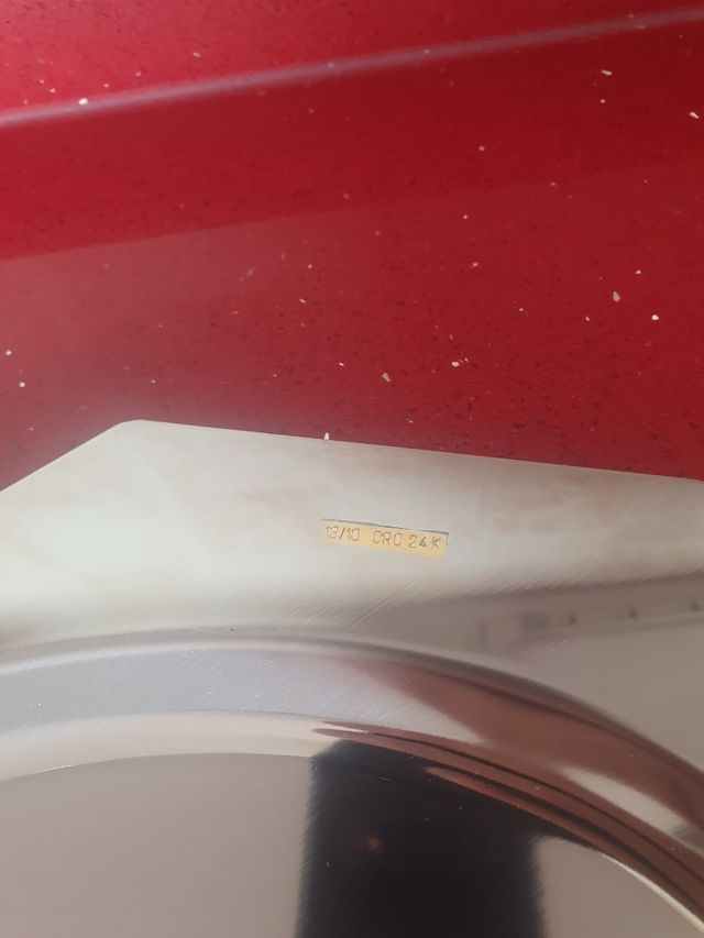 Vassoio acciaio e oro