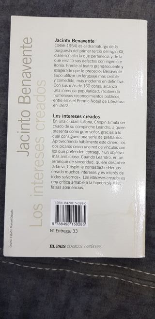 Libro Los intereses creados