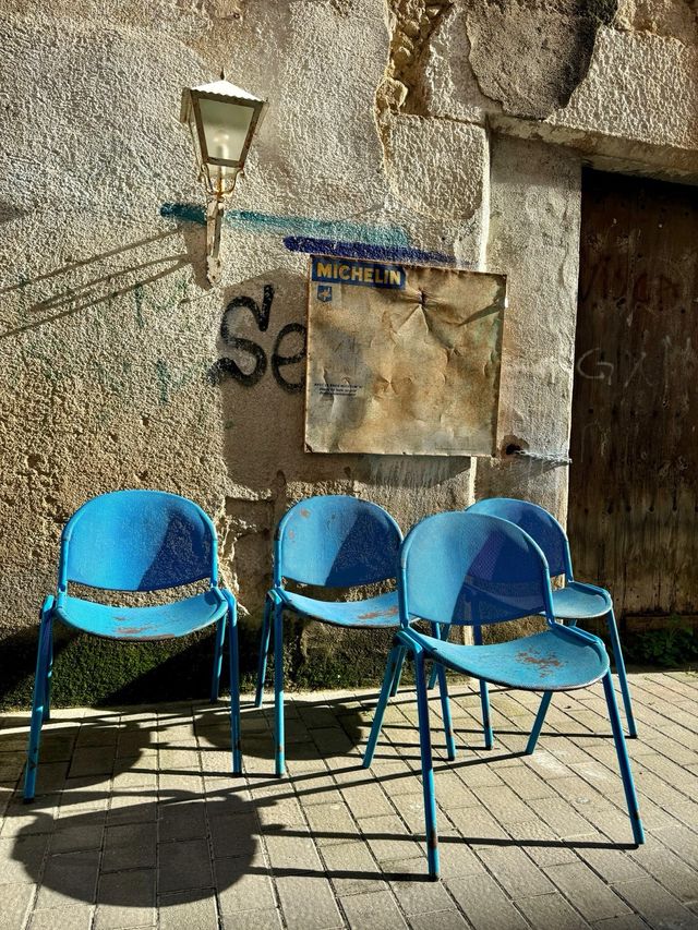 4 sillas vintage italianas de hierro.PARMA