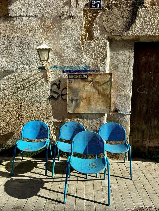 4 sillas vintage italianas de hierro.PARMA