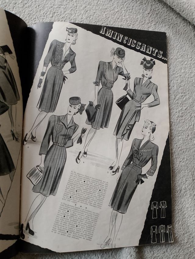 REVISTA PARFAIT nº 7 año1945 MODA PATRONES COSTURA