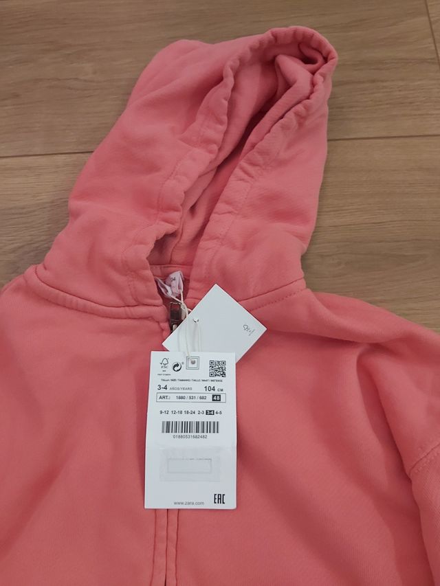 Sudadera coral 3-4años