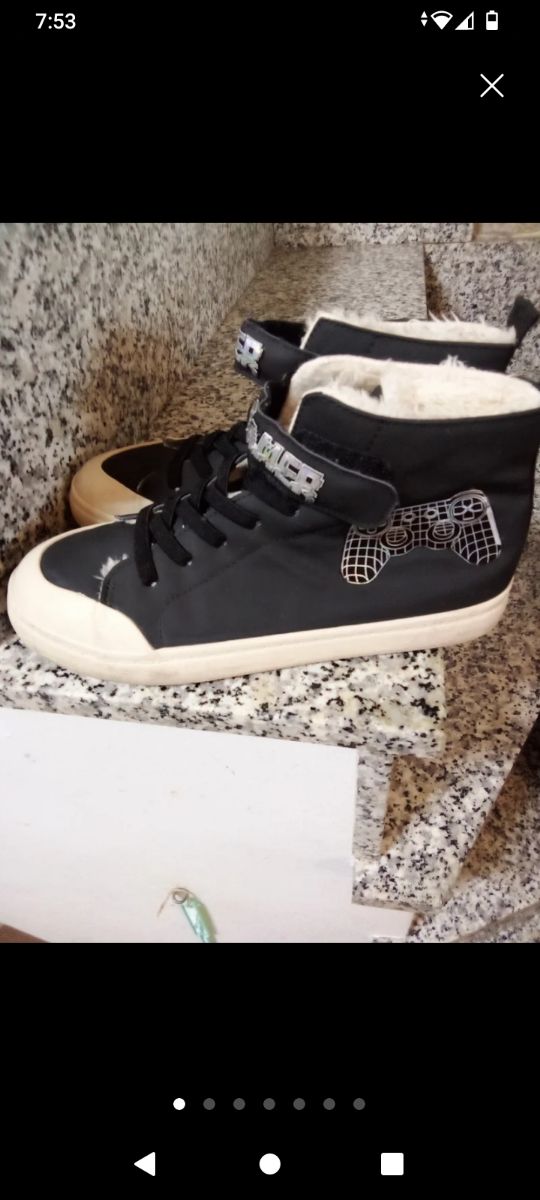 Zapatillas 37de polipiel Gamer pelito