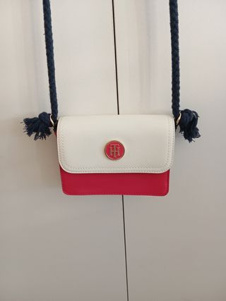 Bolso Tommy Hilfiger blanco rojo 