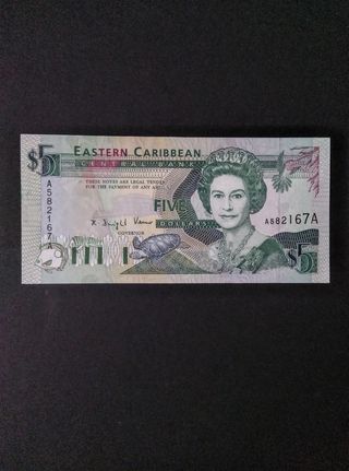 Antigua y Barbuda 5 dolares. SC