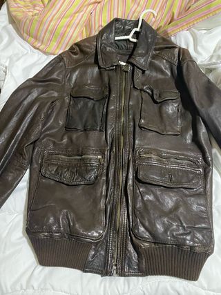 cazadora piel massimo dutti