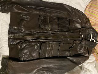 cazadora piel massimo dutti