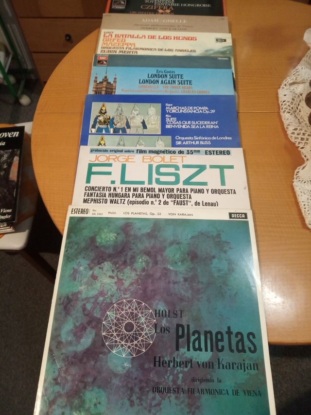 Discos vinilos de música clásica.