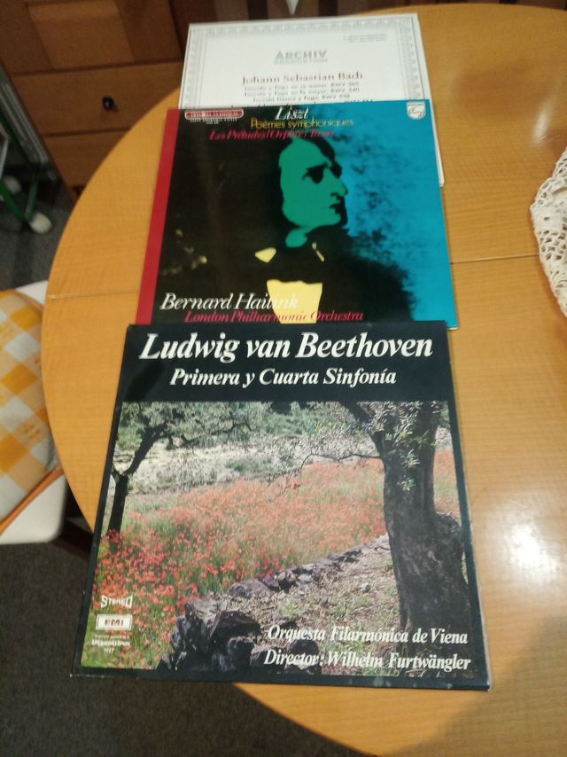 Discos vinilos de música clásica.