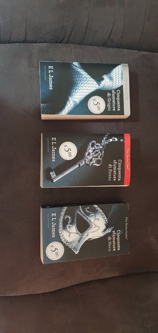 Trilogia 50 sfumature di grigio,rosso nero