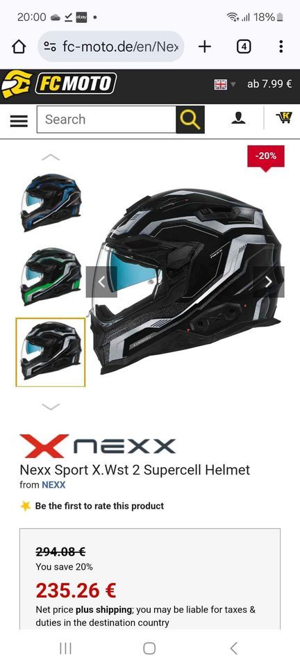 Capacete NEXX X.WST 2 - Tam XXS - Novo