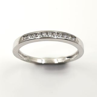 ALIANZA ORO BLANCO 18K BRILLANTES