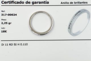 ALIANZA ORO BLANCO 18K BRILLANTES