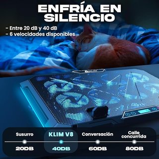 KLIM V8 Base Refrigeradora para Portátil Gaming