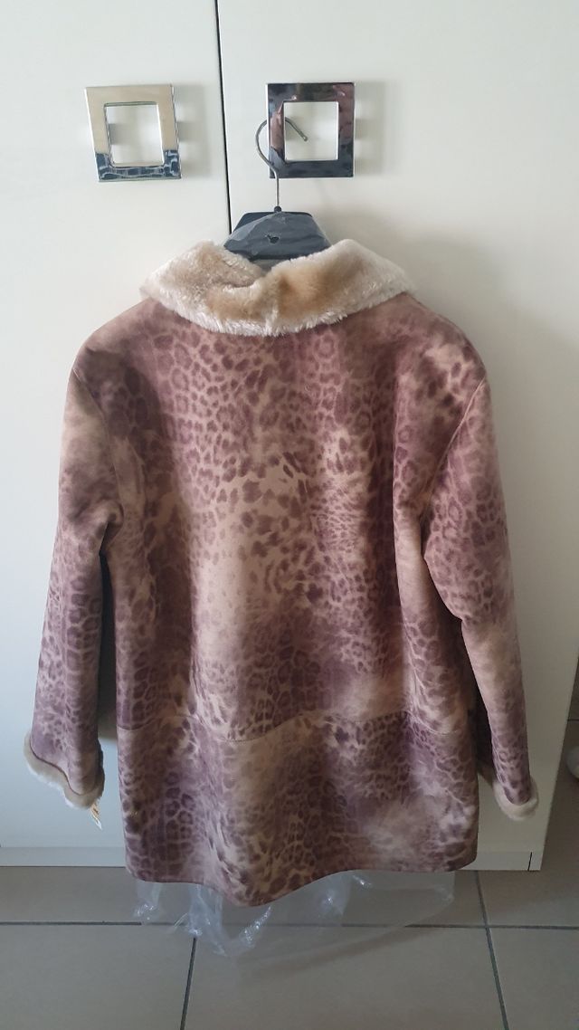 Simil montone maculato beige taglia 40