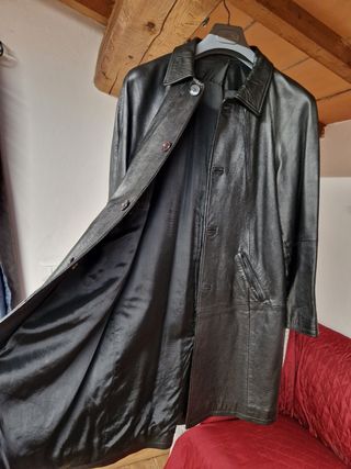 Giaccone in pelle stile "Corvo"