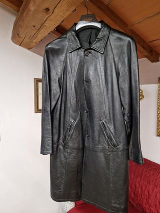 Giaccone in pelle stile "Corvo"