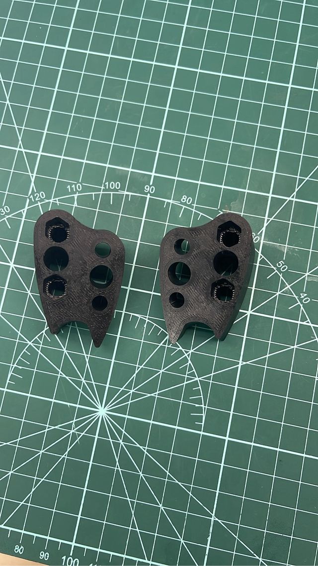 Acoples/alzas barras triatlon impreso 3D