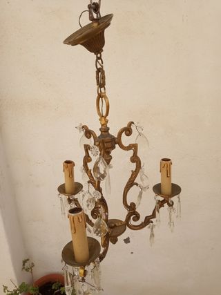 Urna antigua tallada madera