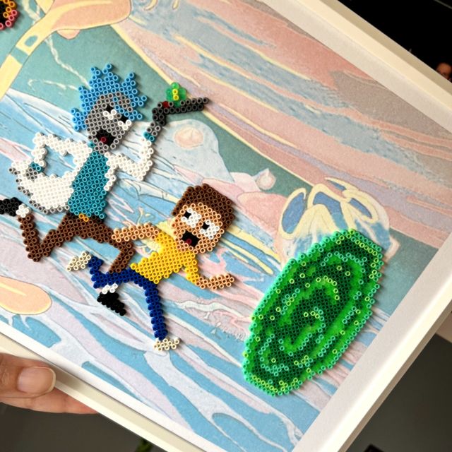 Cuadro Rick y Morty hama beads