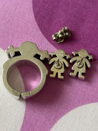 Conjunto pendientes y anillo Tous