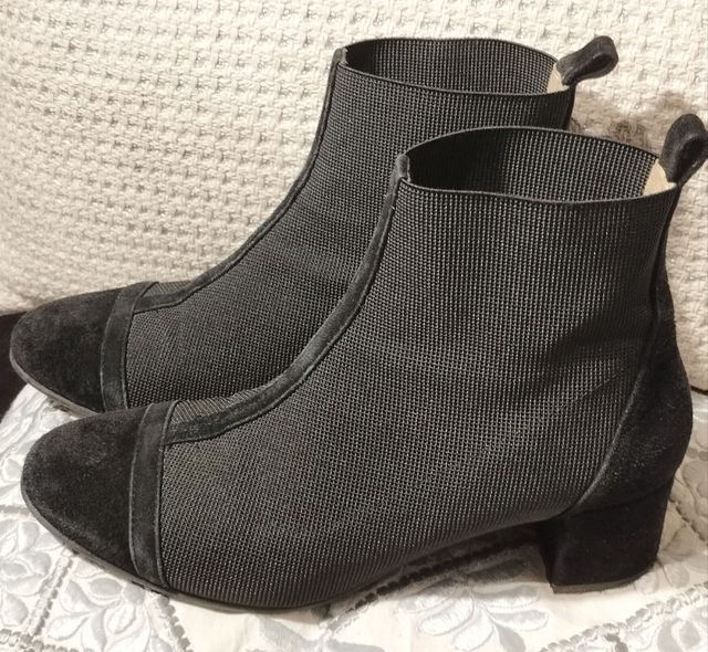 Botines de licra y ante número 36
