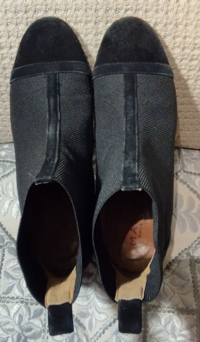 Botines de licra y ante número 36