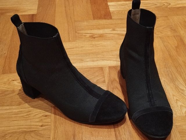 Botines de licra y ante número 36