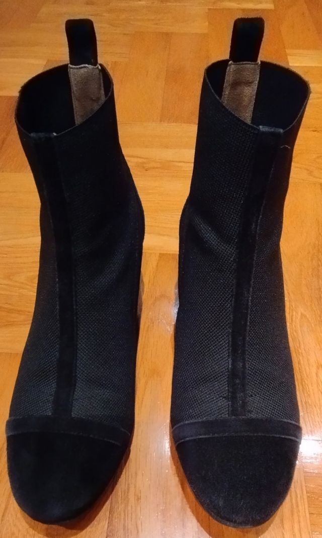 Botines de licra y ante número 36