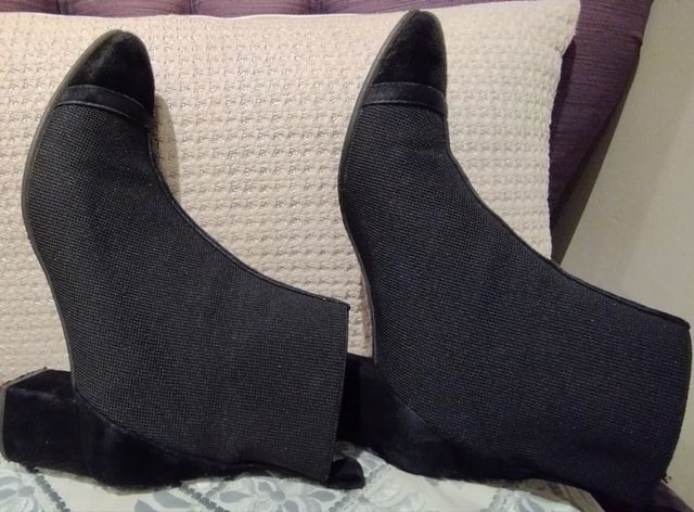 Botines de licra y ante número 36