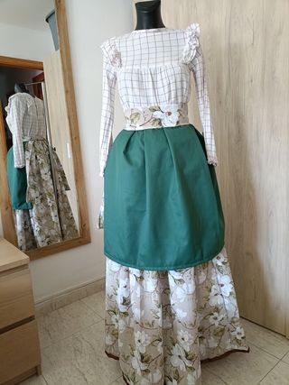 Falda Baturra delantal a juego