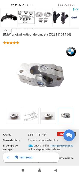 Cruzeta dirección BMW e34
