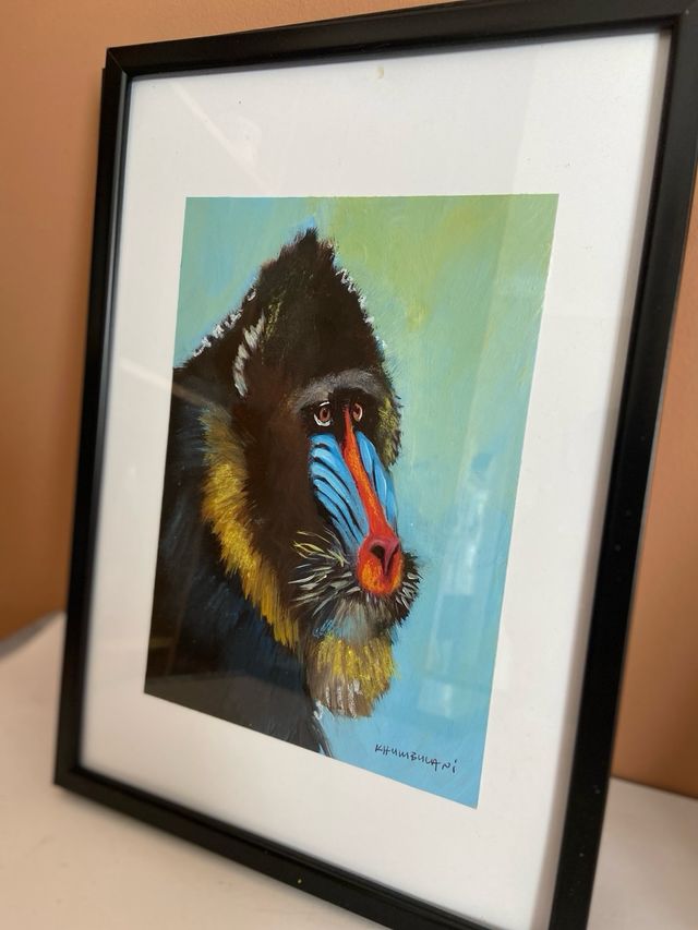 Africa: Lamina acrilico. cuadro africano