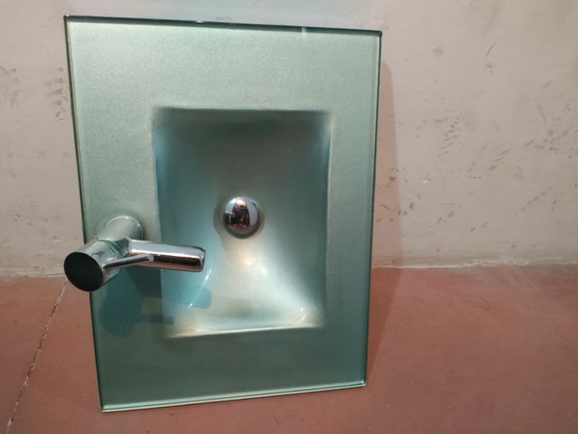 Lavabo cristal azul