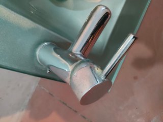 Lavabo cristal azul