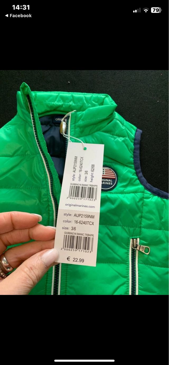 Gilet imbottito bimbo 3/6 mesi