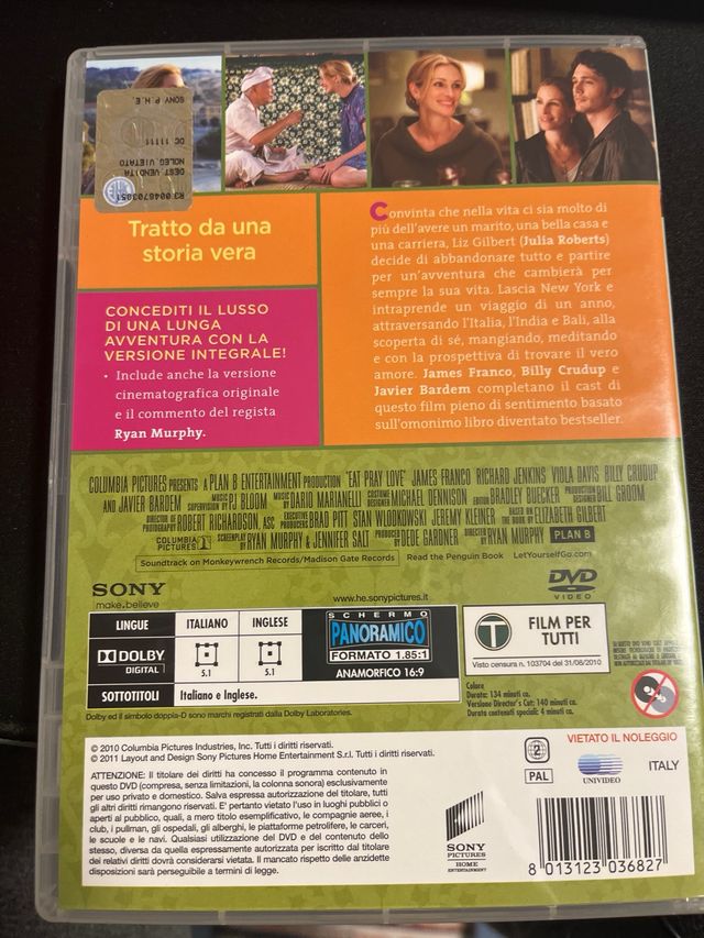 DVD Mangia Prega Ama