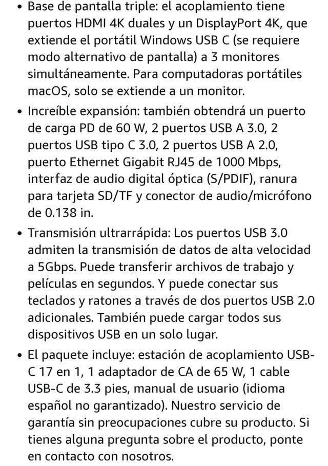 🆕 Estación de Acoplamiento USB C