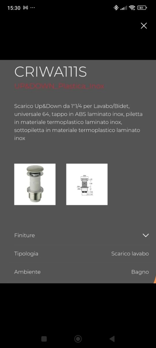 Tapon lavabo clic clac