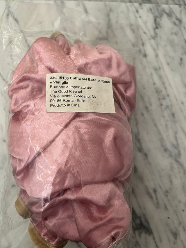 Cuffia da doccia rosa