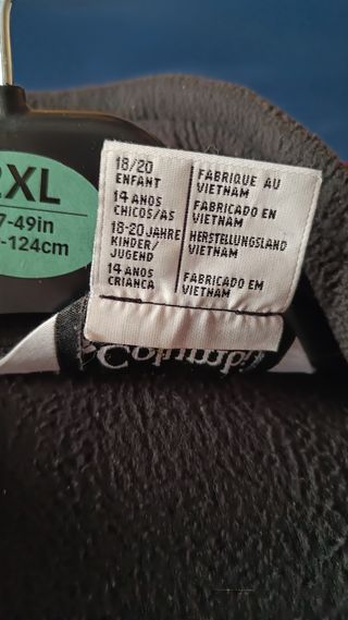 Abrigo cortavientos+Forro Polar rojo y negro #Colu