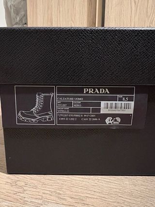 Stivali boots neri in pelle Prada tg 43