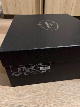 Stivali boots neri in pelle Prada tg 43